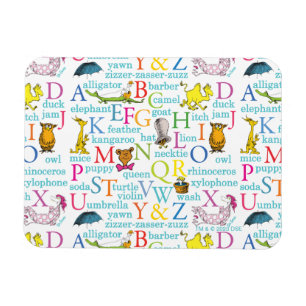 Dr. Seuss' ABC-Muster mit Wörtern Magnet