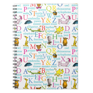 Dr. Seuss' ABC-Muster mit Wörtern Notizblock