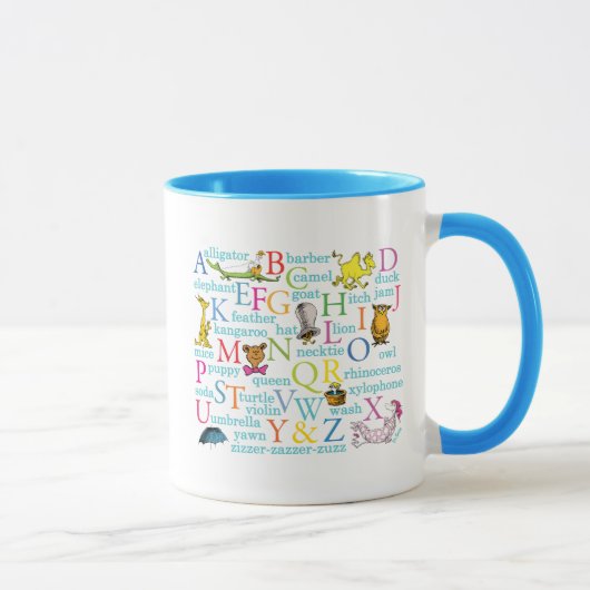 Dr. Seuss' ABC-Muster mit Wörtern Tasse (Rechts)