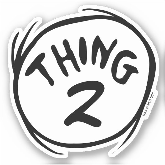 Dr. Seuss | Angepasstes Ding zwei Aufkleber (Vorderseite)