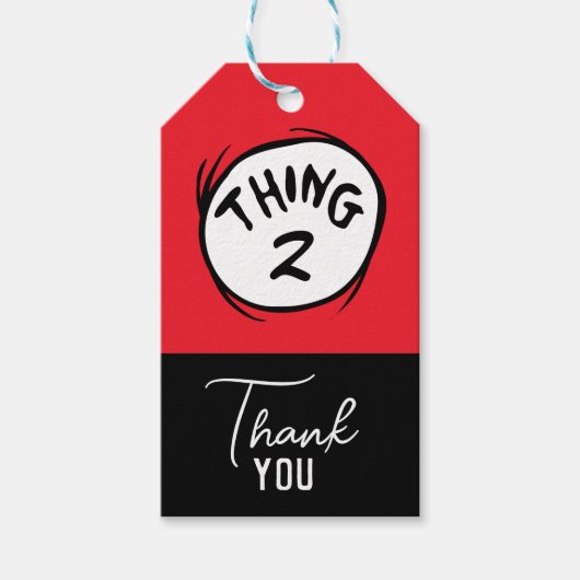 Dr. Seuss | Angepasstes Ding zwei Geschenkanhänger (Vorderseite)