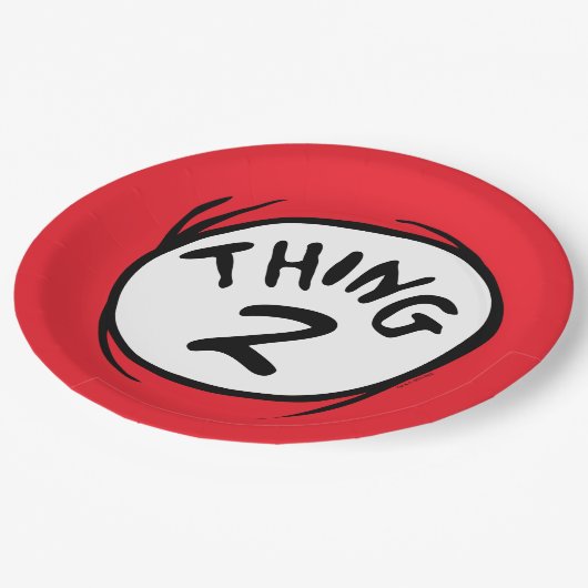 Dr. Seuss | Angepasstes Ding zwei Pappteller (Schrägansicht)