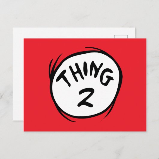 Dr. Seuss | Angepasstes Ding zwei Postkarte (Vorne/Hinten)