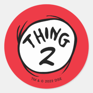 Dr. Seuss   Angepasstes Ding zwei Runder Aufkleber