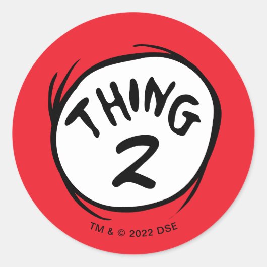 Dr. Seuss | Angepasstes Ding zwei Runder Aufkleber (Vorderseite)