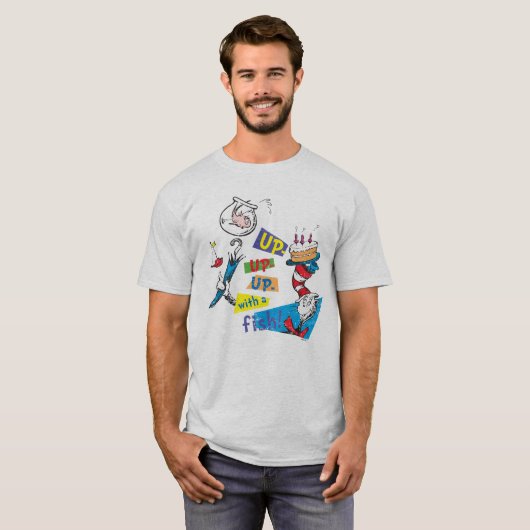 Dr. Seuss| Aufwärts mit Fisch T-Shirt (Vorne ganz)