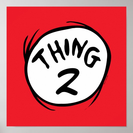 Dr. Seuss | Benutzerdefinierte Sache Eins Sache Zw Poster (Vorne)