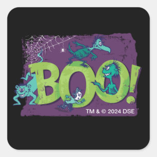 Dr. Seuss BOO! Halloween Graphic Quadratischer Aufkleber