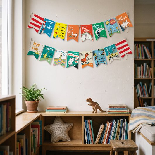 Dr. Seuss Book Titles Wimpelkette