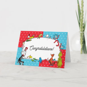 Dr. Seuss Buchfiguren Pastell Glückwünsche Karte