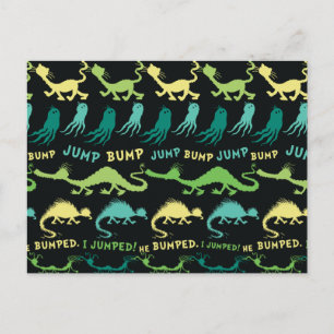 Dr. Seuss "Bump Jump" Halloween-Muster Postkarte