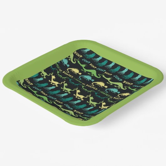 Dr. Seuss | "Bump Jump" Hallowen Pattern Pappteller (Gewinkelt)