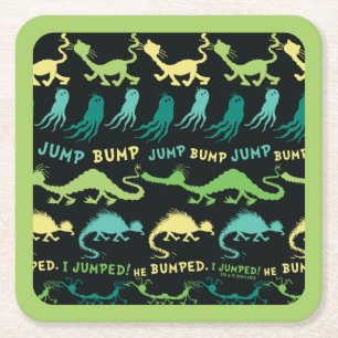 Dr. Seuss "Bump Jump" Hallowen Pattern Rechteckiger Pappuntersetzer