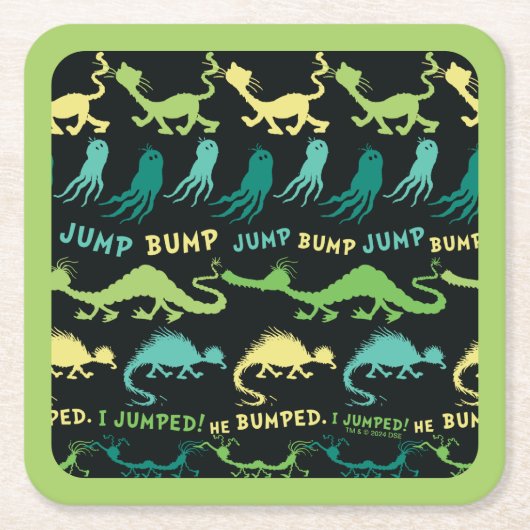 Dr. Seuss | "Bump Jump" Hallowen Pattern Rechteckiger Pappuntersetzer (Vorderseite)
