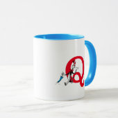 Dr. Seuss Cat im Hat Umbrella Walk Monogram Q Tasse (VorderseiteRechts)
