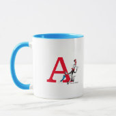 Dr. Seuss Cat im Hat Umbrella Walk Monogramm A Tasse (Links)