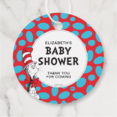 Dr. Seuss Cat in der Hat Baby Dusche Geschenkanhänger (Rückseite)