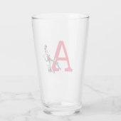 Dr. Seuss Cat in der Hat Umbrella Walk Monogram Glas (Rückseite)