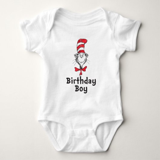 Dr. Seuss Cat in the Hat Birthday Boy Baby Strampler (Vorderseite)