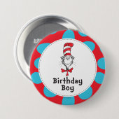 Dr. Seuss Cat in the Hat Birthday Boy Button (Vorne & Hinten)