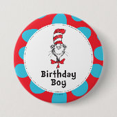 Dr. Seuss Cat in the Hat Birthday Boy Button (Vorderseite)