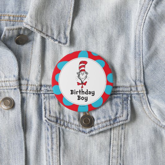 Dr. Seuss Cat in the Hat Birthday Boy Button (Beispiel)