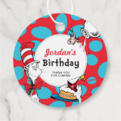 Dr. Seuss Cat in the Hat Birthday Gunst Geschenkanhänger (Rückseite)