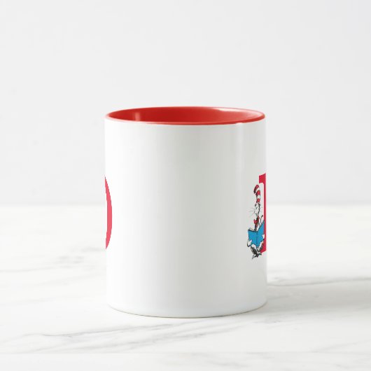 Dr. Seuss Cat in the Hat - Reading Monogram D Tasse (Zentrum)