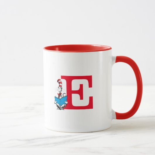 Dr. Seuss Cat in the Hat - Reading Monogram E Tasse (Rechts)
