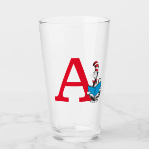Dr. Seuss Cat in the Hat - Reading Monogram Glas