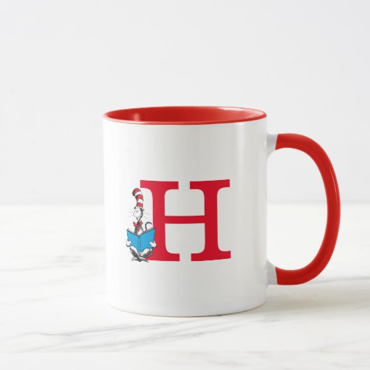 Dr. Seuss Cat in the Hat - Reading Monogram H Tasse (Rechts)
