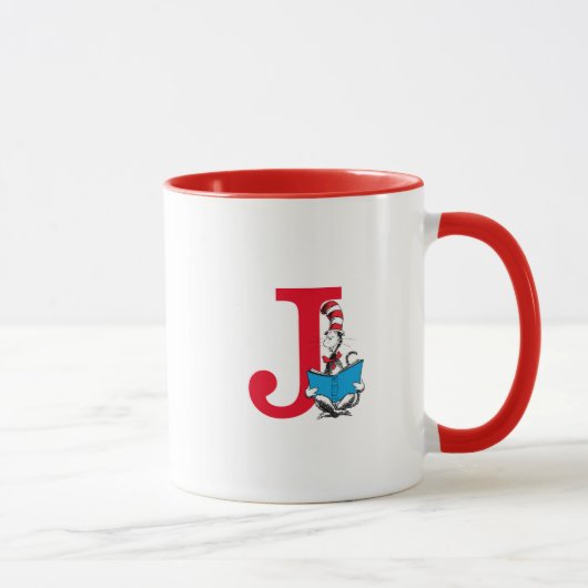 Dr. Seuss Cat in the Hat - Reading Monogram J Tasse (Rechts)