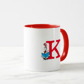 Dr. Seuss Cat in the Hat - Reading Monogram K Tasse (VorderseiteRechts)