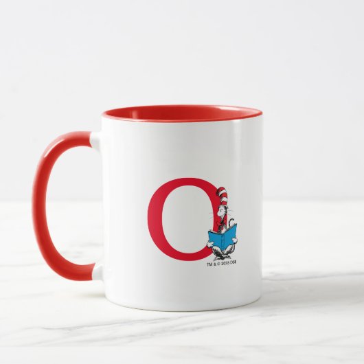 Dr. Seuss Cat in the Hat - Reading Monogram O Tasse (Links)