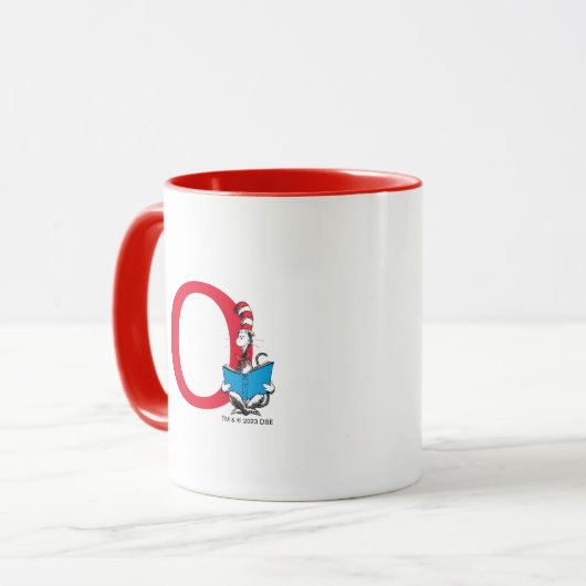 Dr. Seuss Cat in the Hat - Reading Monogram O Tasse (Vorderseite Links)