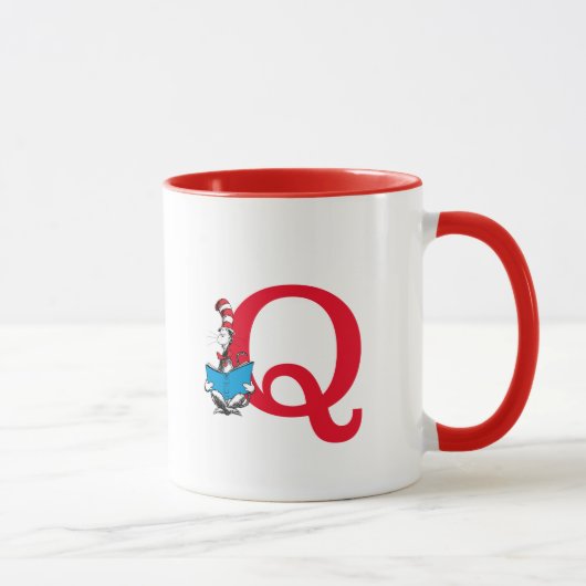 Dr. Seuss Cat in the Hat - Reading Monogram Q Tasse (Rechts)