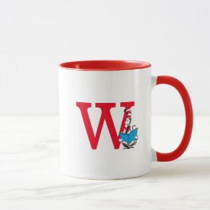 Dr. Seuss Cat in the Hat - Reading Monogram W Tasse
