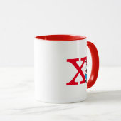 Dr. Seuss Cat in the Hat - Reading Monogram X Tasse (VorderseiteRechts)