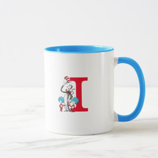 Dr. Seuss Cat in the Hat, Thing One Monogram I Tasse (Rechts)
