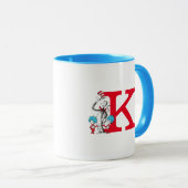 Dr. Seuss Cat in the Hat, Thing One Monogram K Tasse (VorderseiteRechts)