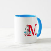 Dr. Seuss Cat in the Hat, Thing One Monogram m Tasse (VorderseiteRechts)