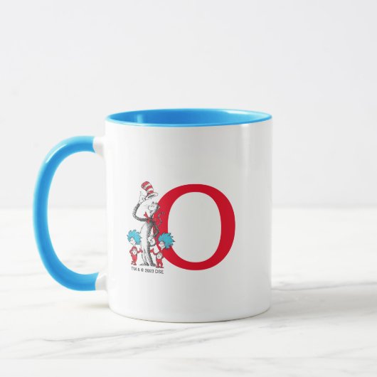 Dr. Seuss Cat in the Hat, Thing One Monogram O Tasse (Links)