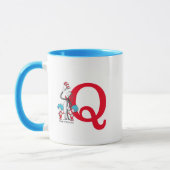 Dr. Seuss Cat in the Hat, Thing One Monogram Q Tasse (Links)