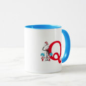 Dr. Seuss Cat in the Hat, Thing One Monogram Q Tasse (VorderseiteRechts)
