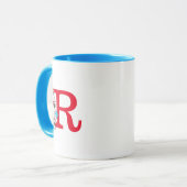 Dr. Seuss Cat in the Hat, Thing One Monogram R Tasse (Vorderseite Links)
