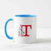 Dr. Seuss Cat in the Hat, Thing One Monogram T Tasse (Links)