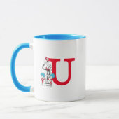 Dr. Seuss Cat in the Hat, Thing One Monogram U Tasse (Links)