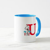 Dr. Seuss Cat in the Hat, Thing One Monogram U Tasse (VorderseiteRechts)