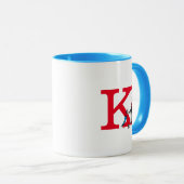 Dr. Seuss Cat in the Hat Umbrella Walk Monogram K Tasse (VorderseiteRechts)