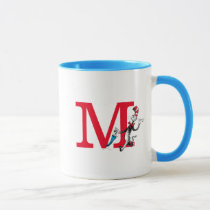 Dr. Seuss Cat in the Hat Umbrella Walk Monogram M Tasse